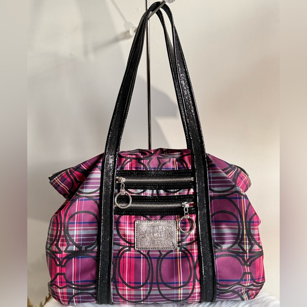 COACH poppy plaid bag